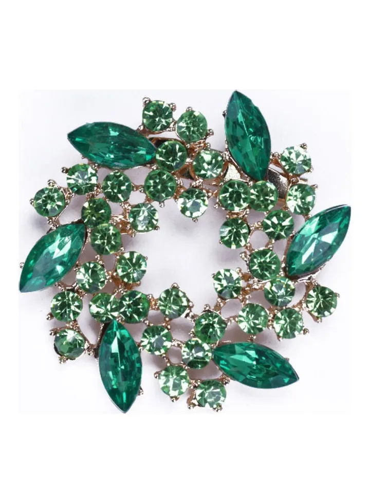 Exquisite Rhinestone Flower Dress Brooch