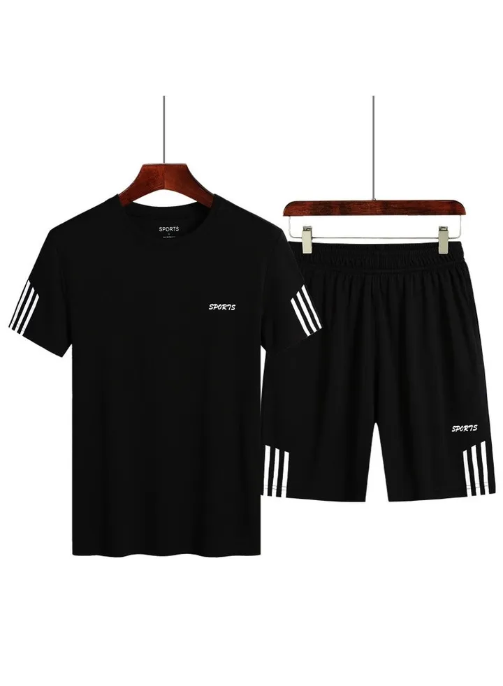 New Short Sleeved Long Pants Casual Sports Set
