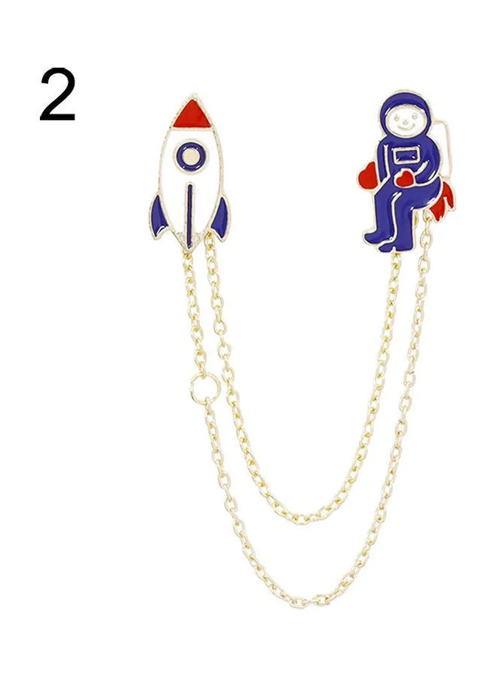 Rocket Astronaut Brooch Pin