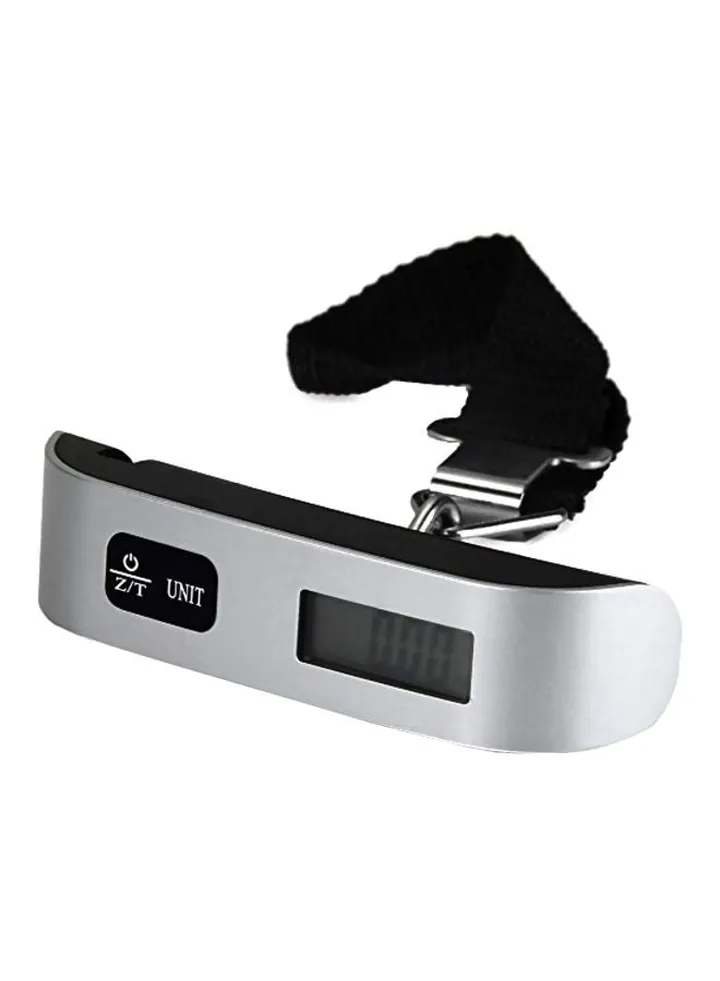 Digital Electronic Luggage Scale Silver/Black