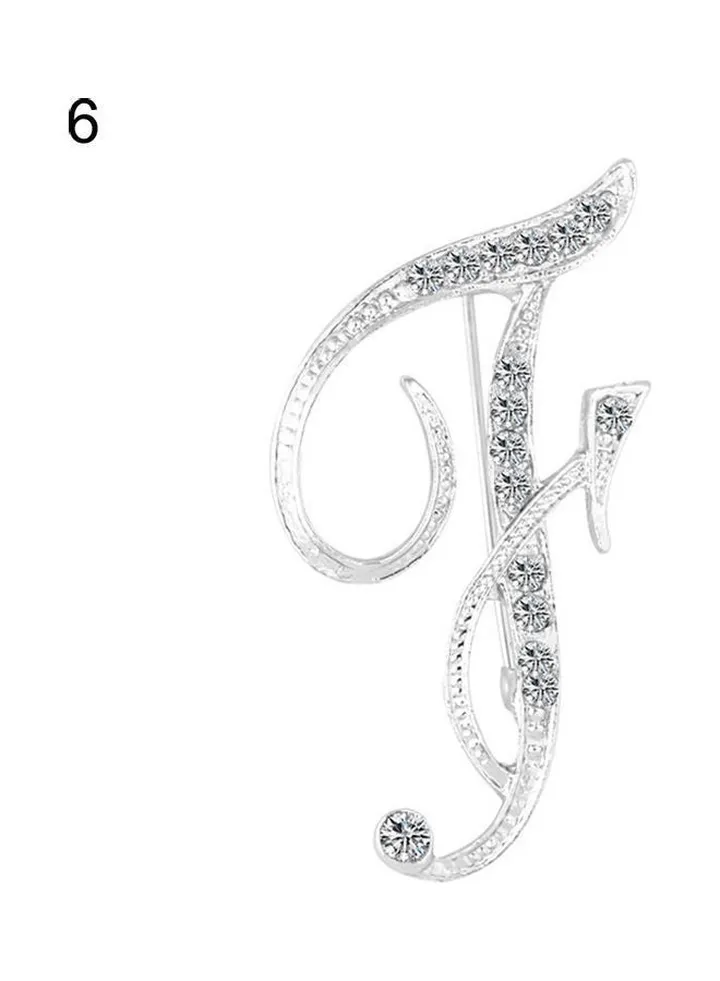 English Letters Alphabet Brooch Pin