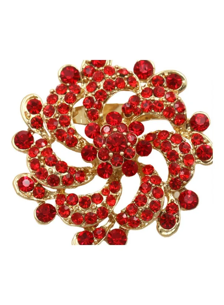 Fashionable Rhinestone Flower Brooch