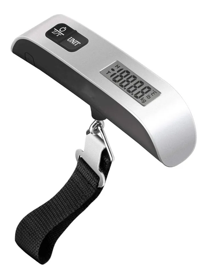Pack Of 2 Digital Hanging Luggage Scale Silver/Black