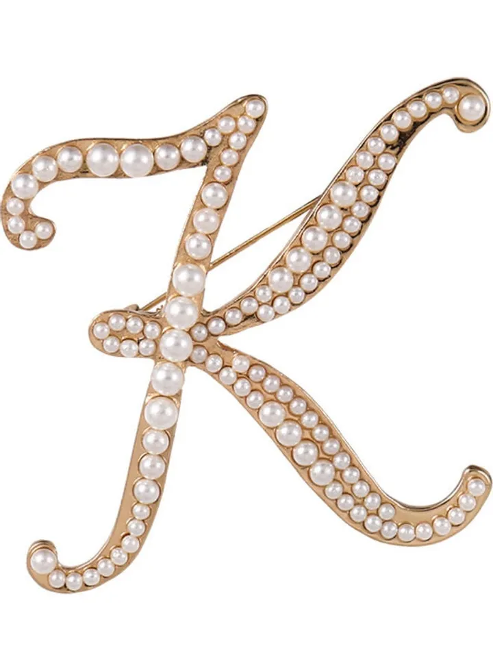 Fashionable English Letter K Brooch