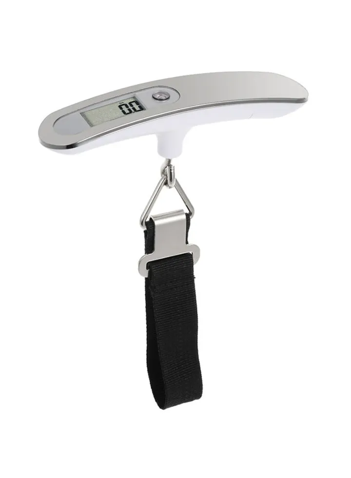 Portable Digital Luggage Scale Silver/Black