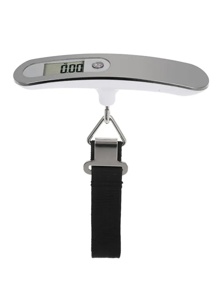 Portable Digital Luggage Scale Black/Silver/White
