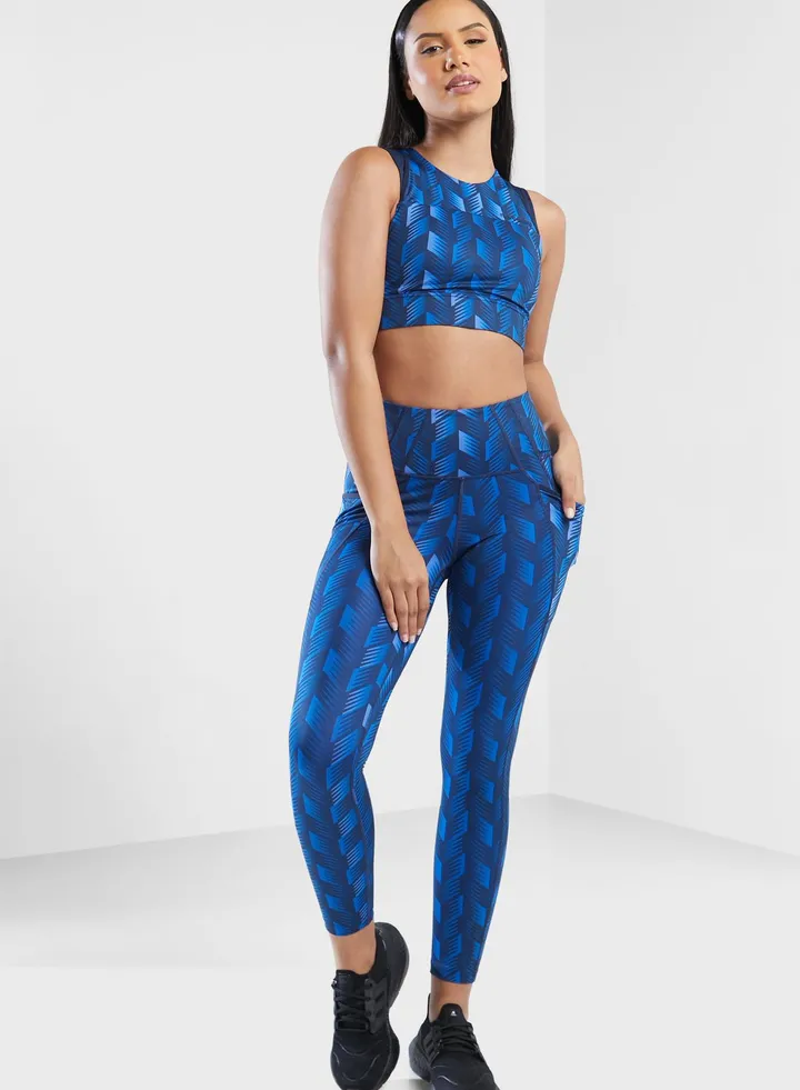 Shape Shield Printed Cropped Bra