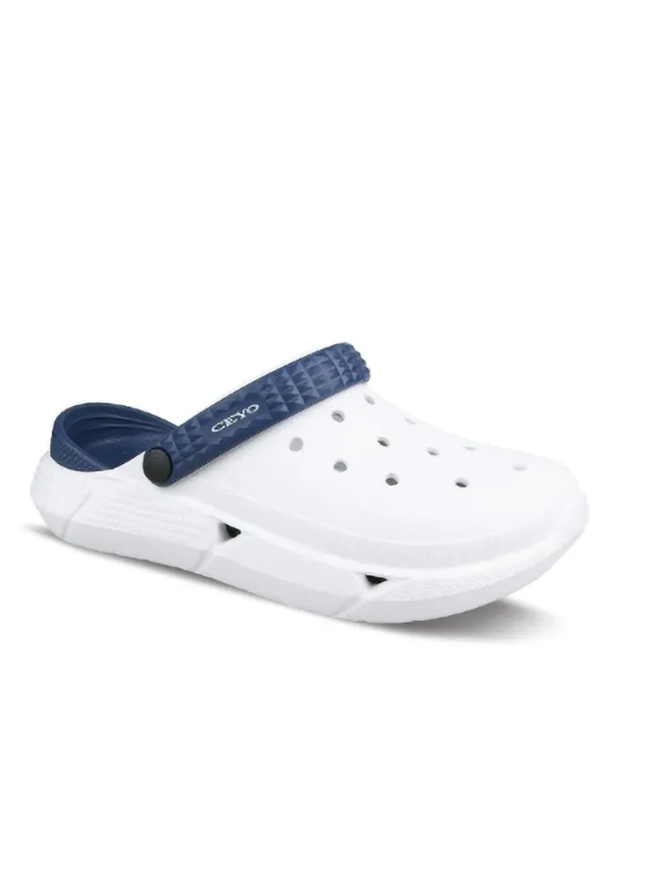 CEYO High Quality Sandal - Troia - White & Navy Blue
