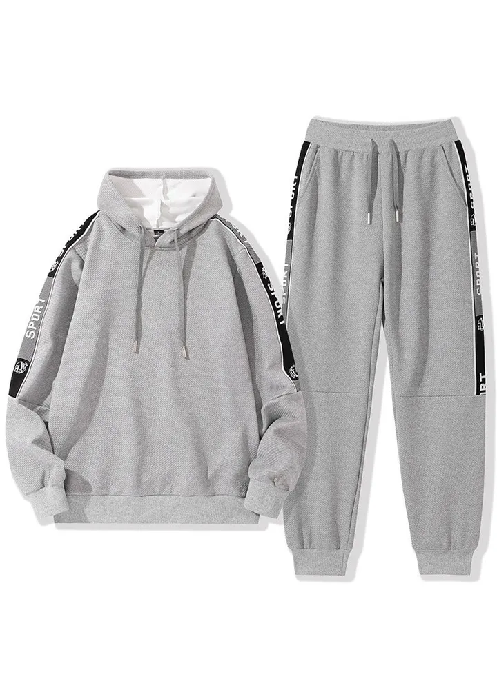 New Fashion Trend Hooded Long Sleeve Sweater Pants Two Piece Set