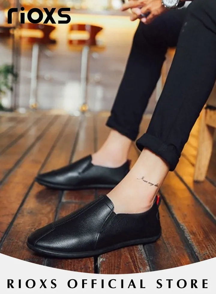 Men's Flat Loafers Slip On Casual Breathable Driving Shoes Fashion Lightweight Outdoor Boat Shoes