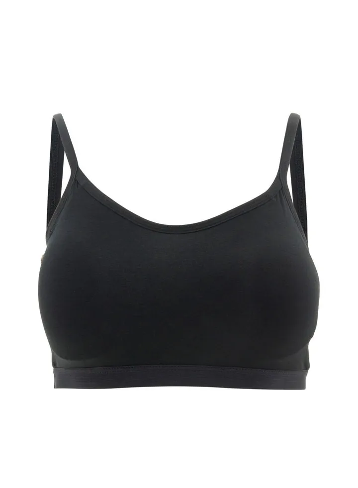 Non-Wired Sports Bra For Women Black