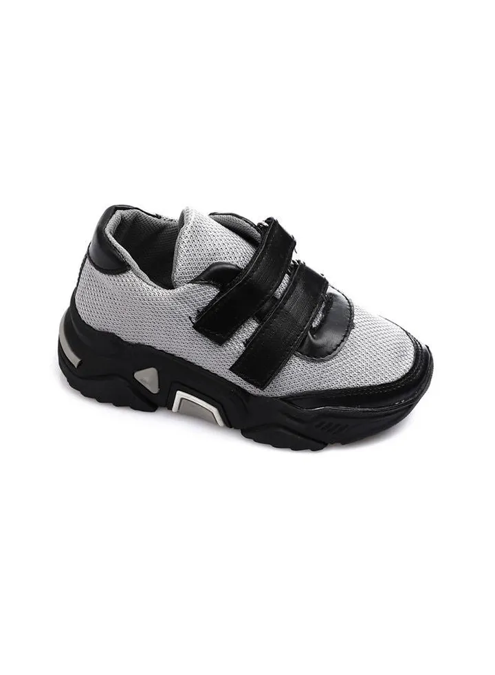 RHK7755 Two Tone Faux Leather Velcro Closure Sneakers for Kids