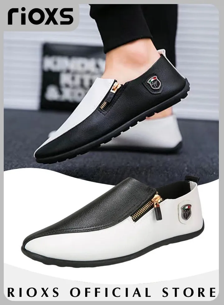 Men's Flat Loafers Slip On Casual Breathable Driving Shoes Fashion Lightweight Outdoor Boat Shoes
