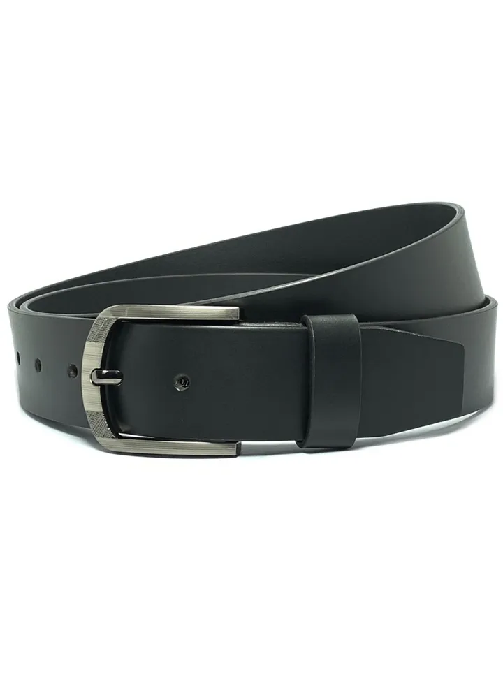 Classic Milano Genuine Leather Belt Men Semi Casual Belt for men Men's belt DDL Smooth 40MM (Black) by Milano Leather