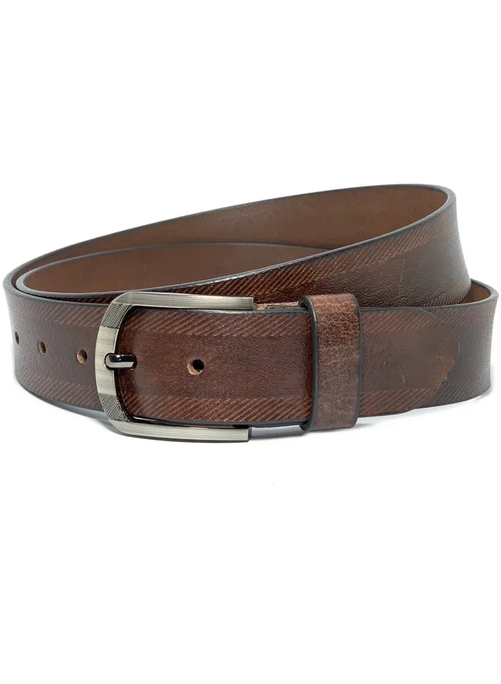 Classic Milano Genuine Leather Belt Men Casual Belt for men Mens belt 40MM 14903 (Brown) by Milano Leather
