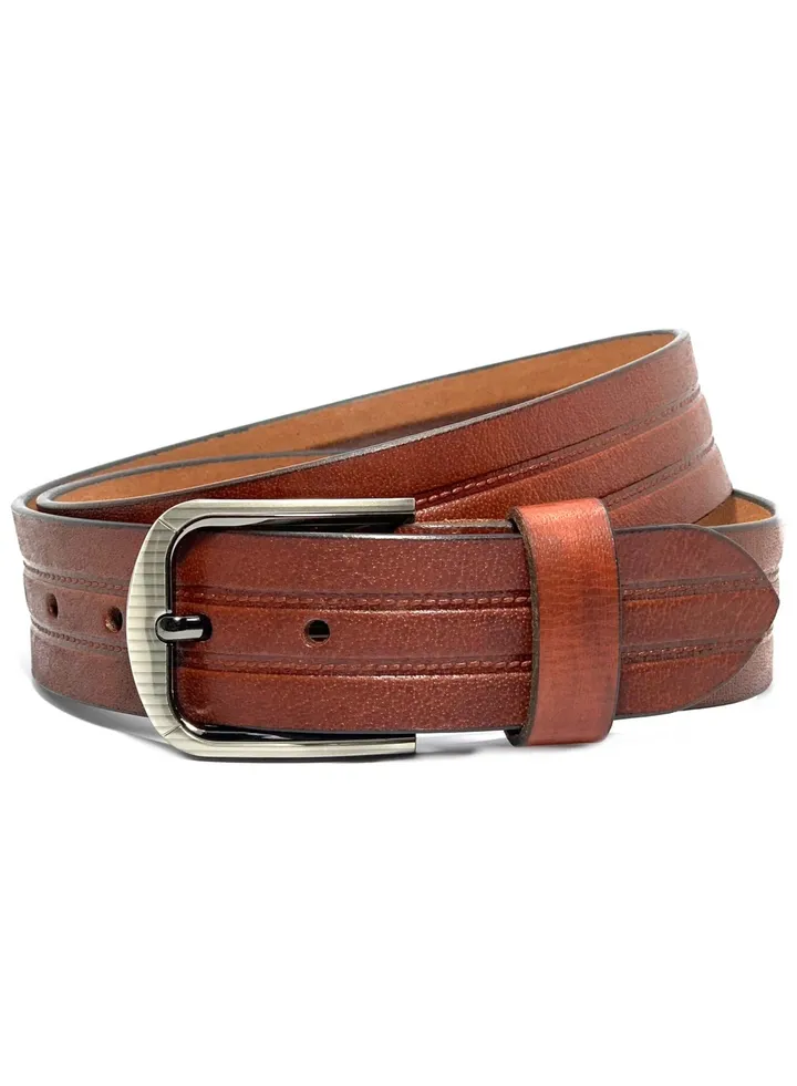 Classic Milano Genuine Leather Belt Men Casual Belt for men Mens belt 40MM 14901 (Tan) by Milano Leather