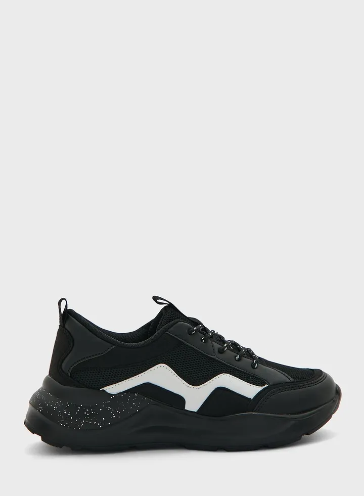 Colourblock Speackled Sole Sneaker