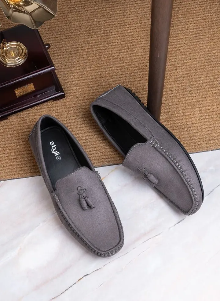 Faux Suede Tassel Loafers