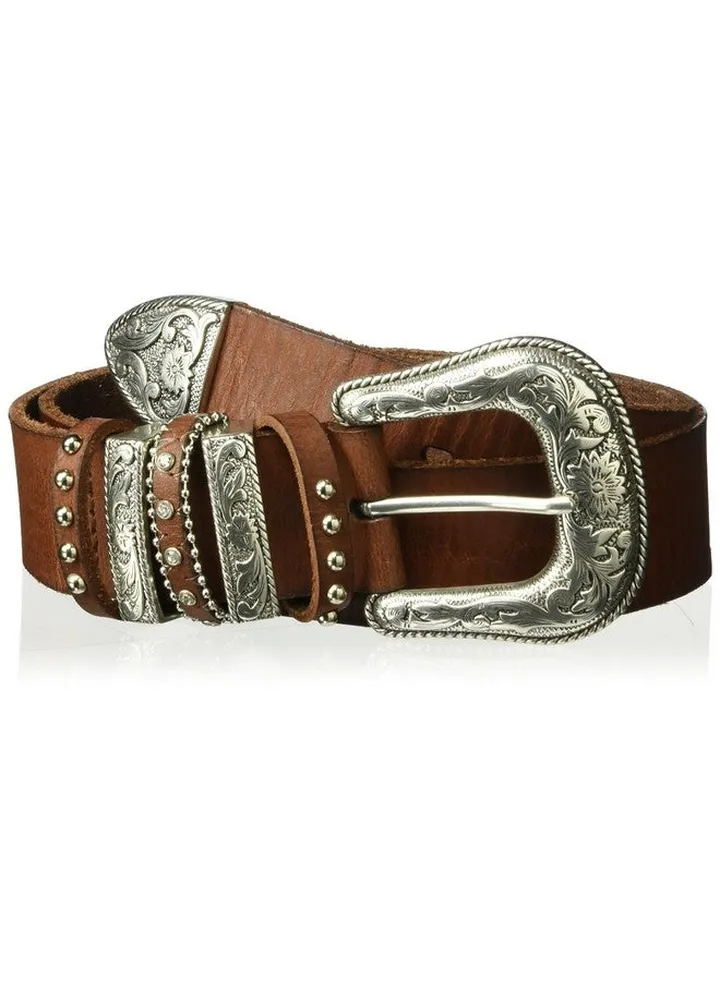 Women'S Multi Keeper Buckle Set Belt Brown Medium