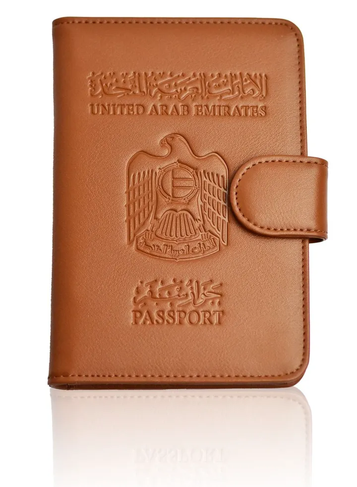 Passport Holder Cover, Leather RFID Travel Wallet with Magnetic Button