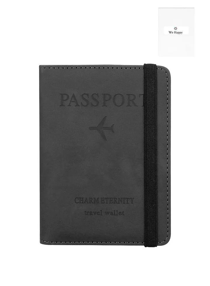 Passport Holder Travel Wallet Slim Ticket and Documents Cover with RFID Blocking and SIM Card Slots