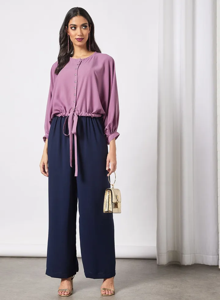 2 Piece Modest Set Of Top With Pants And Sheila