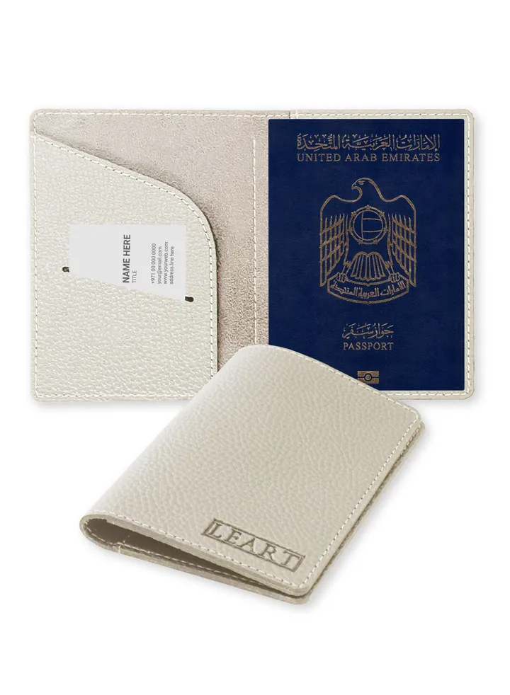 Leather Passport Holder (Camel)