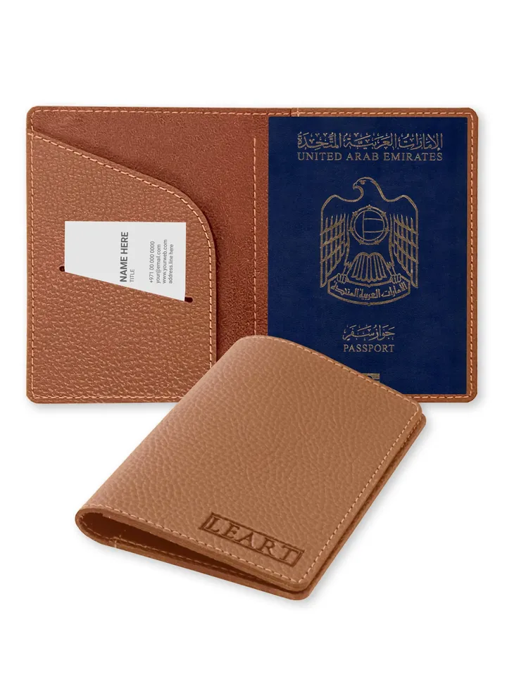 Leather Passport Holder (Caramel)