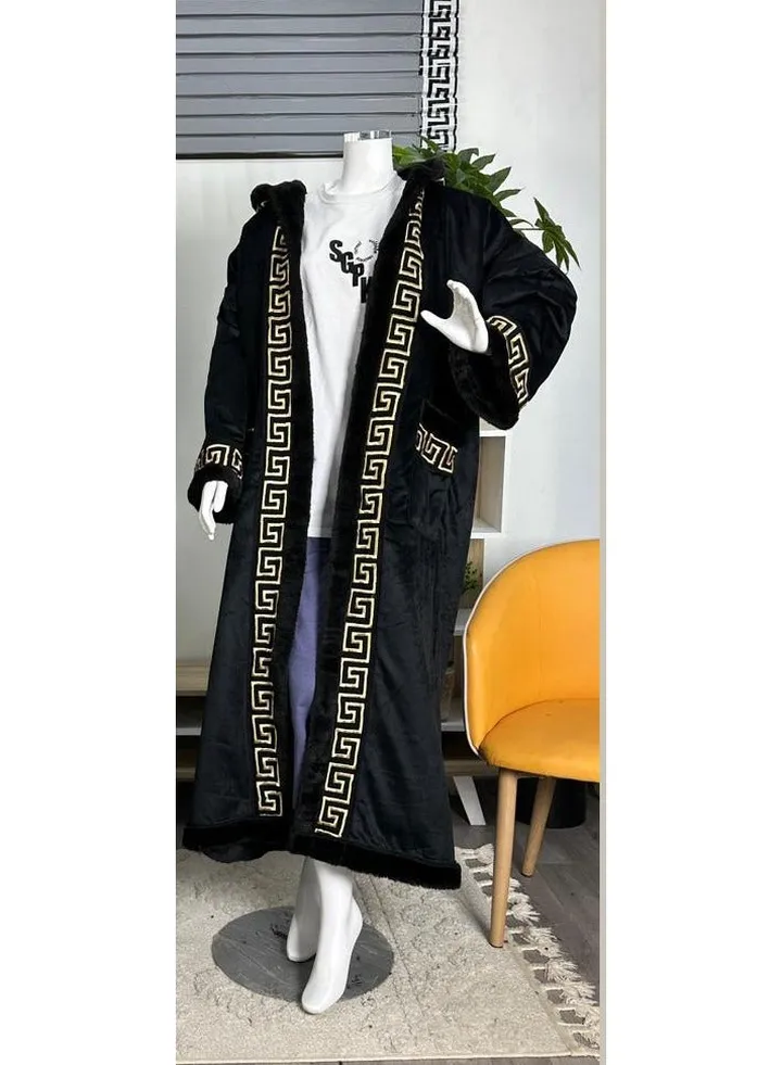 Women Arabian Winter Coat with Hoodie