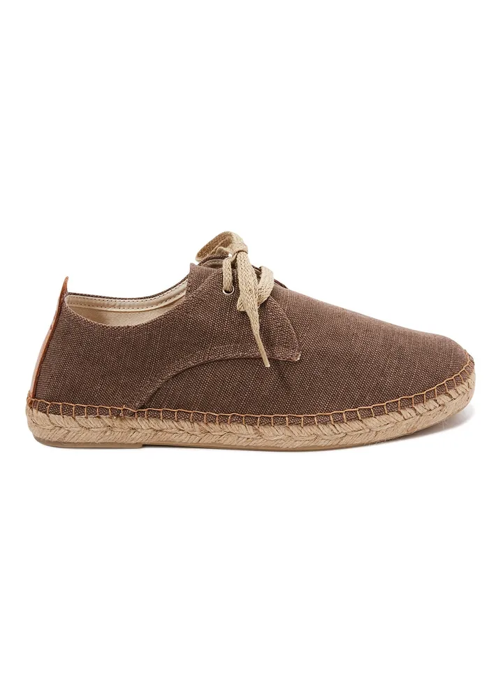Dixon Vintage Lace-Up Espadrille Brown