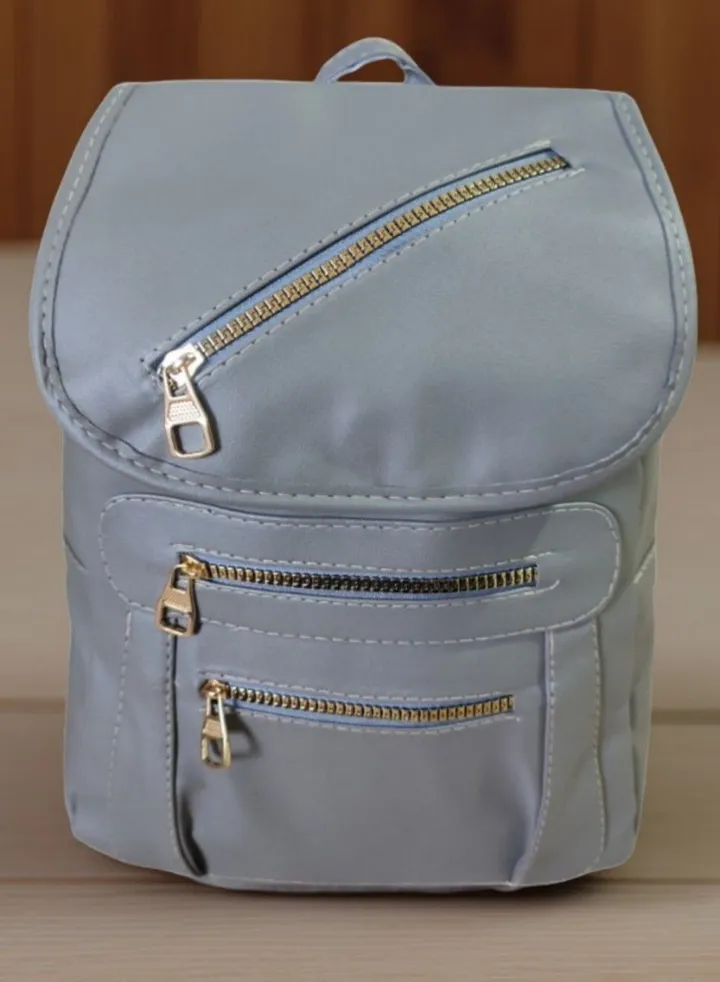Gray color women's backpack