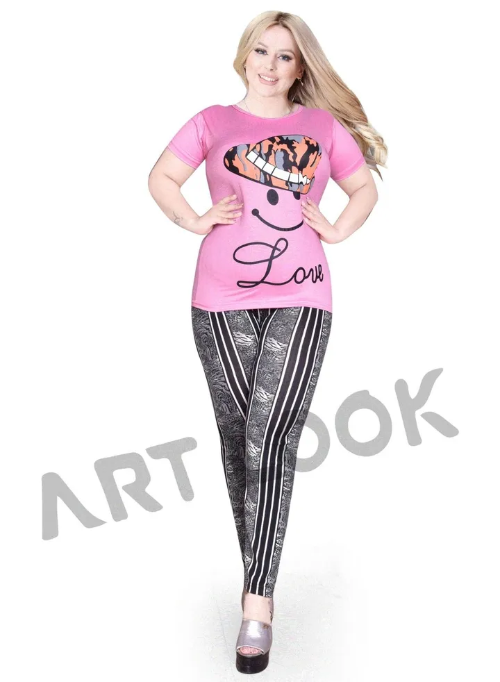Comfortable pajamas consisting of pants and a T-shirt