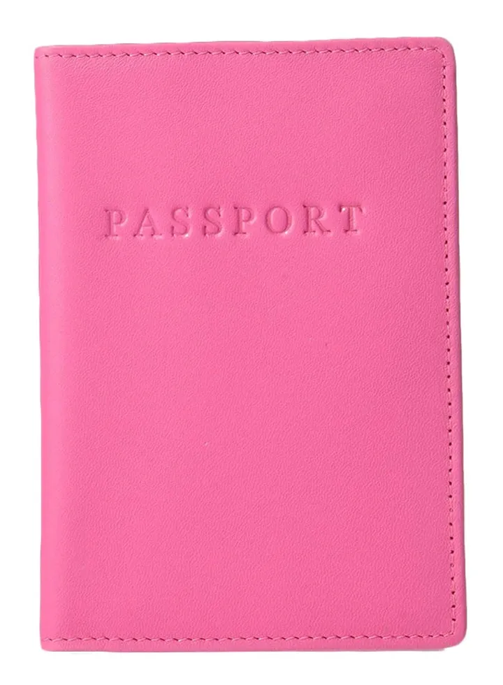 Travel Passport And Document Holder Dark Pink