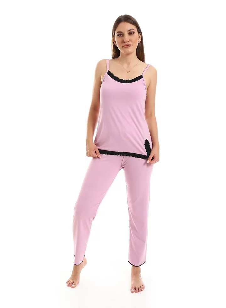 Women Pejama With Pants And Tank Top