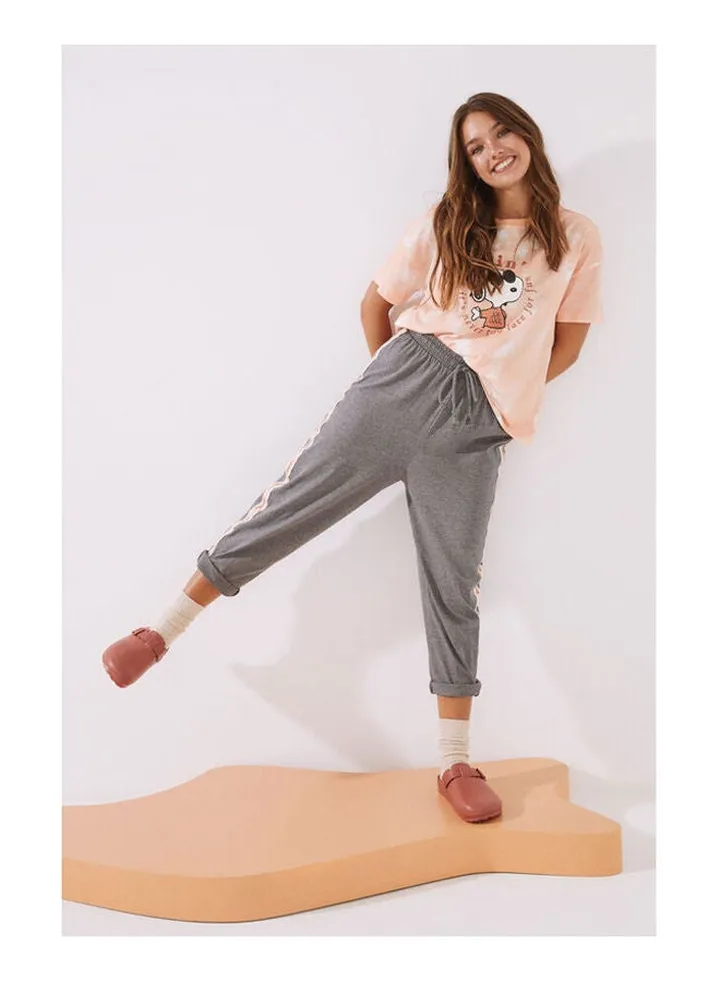 Snoopy cotton slouchy pants