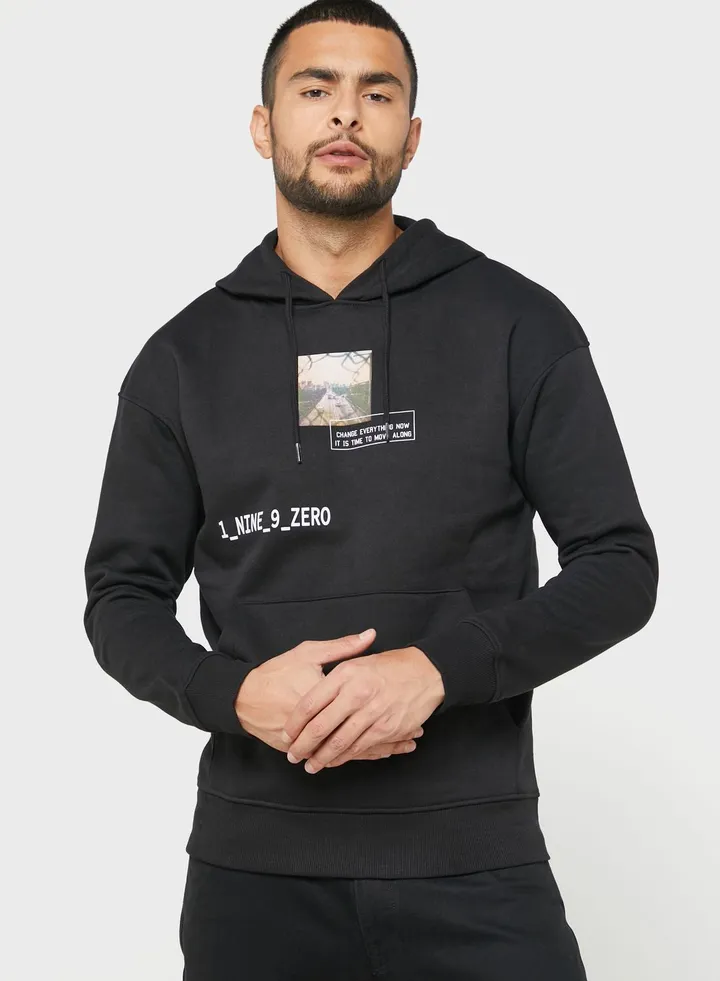 Logo Print Hoodie