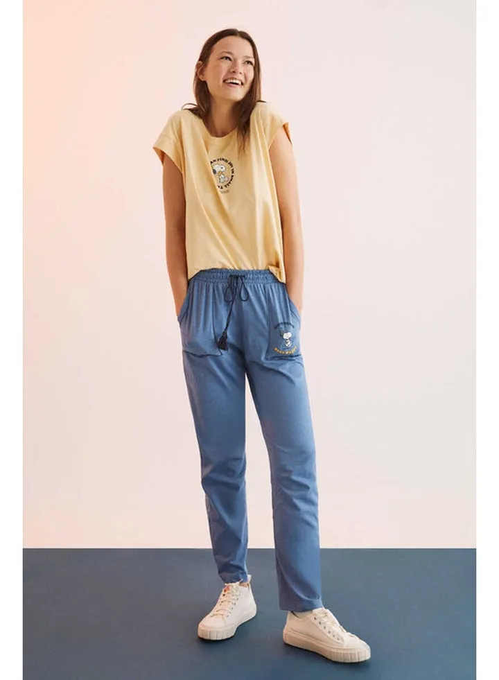 Long cotton trousers