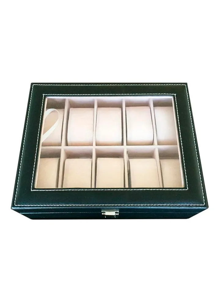 Women's 10-Slot Leather Watch Organizer
