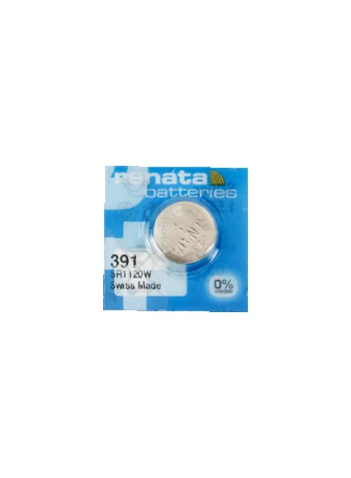 Renata wristwatch battery - Swiss made, 1.55V button cell, Renata Long Life Battery, Strap (1 pcs) 391-1, SR1120SW
