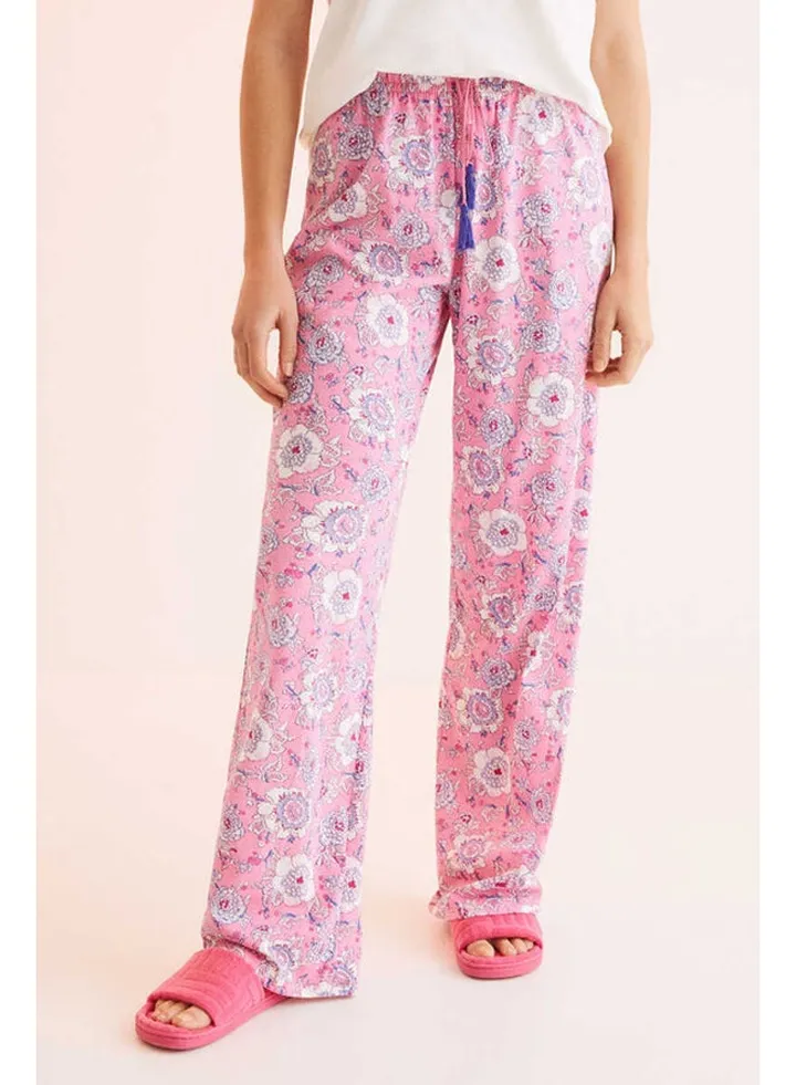 Printed cotton pants
