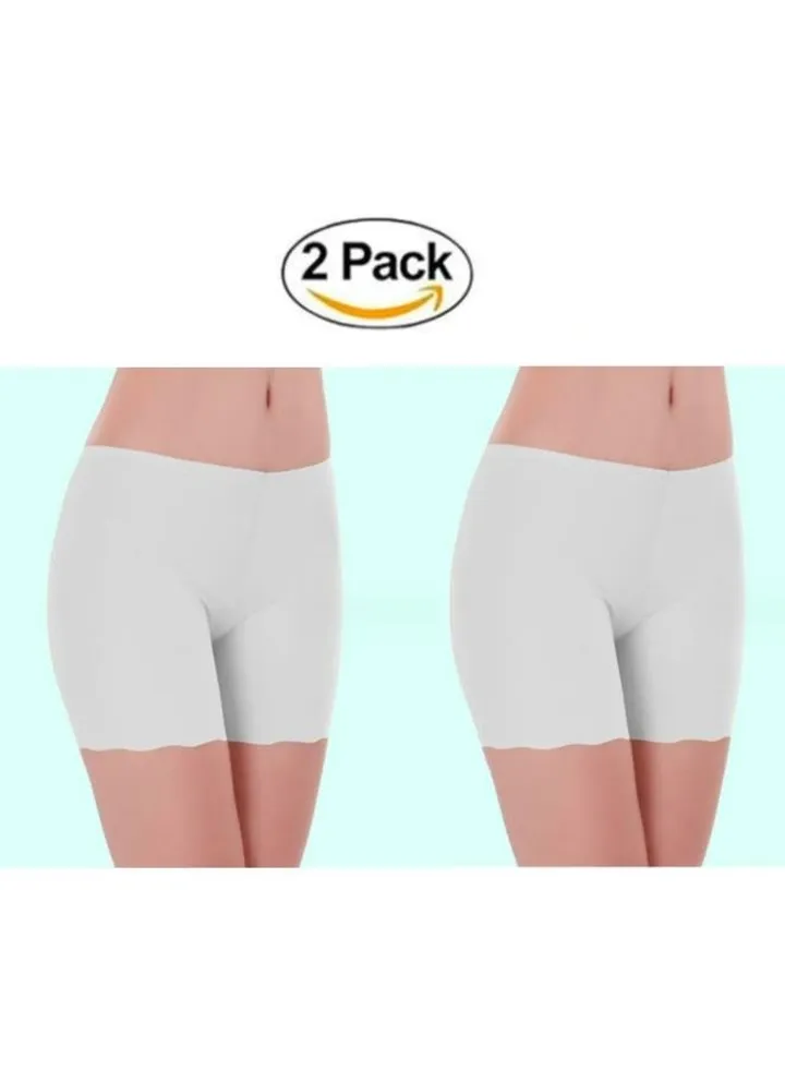 2 Pieces Women Seamless Boyshort Panties Invisible Hipster Silky Smooth Underwear H218