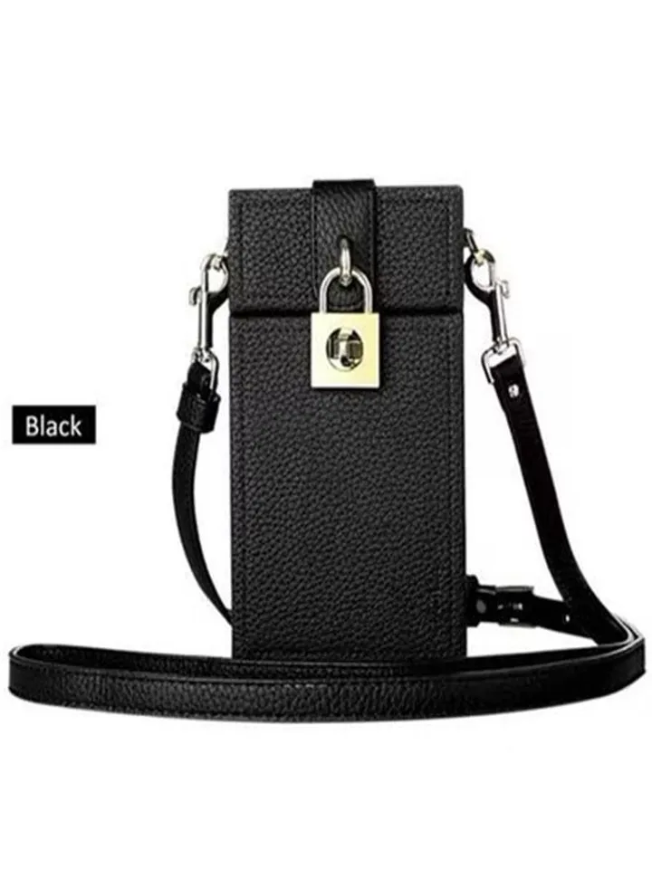 Fashionable Lovely Pattern Wallet Phone Bag Black