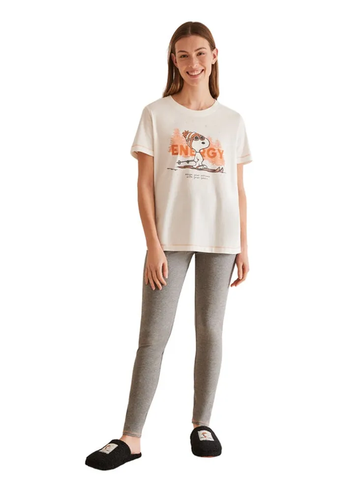 cotton Snoopy legging pajamas