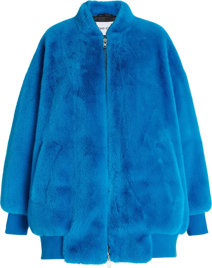 Women's Iman Faux Fur Bomber Jacket