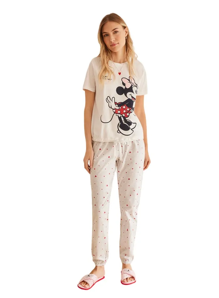 Cotton minnie hearts pajamas