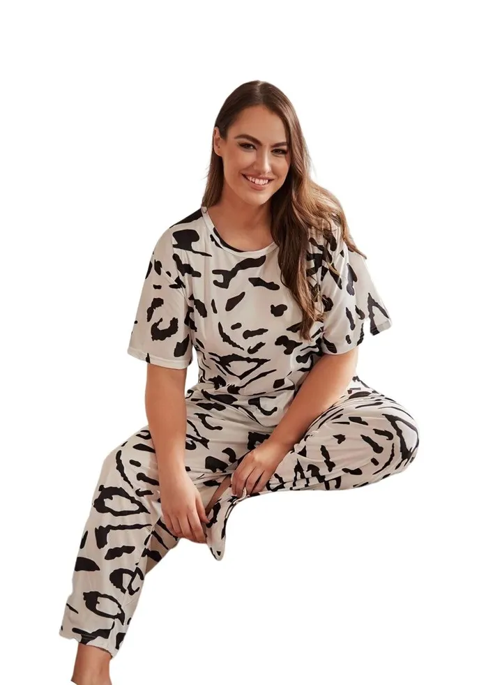 Summer women's printed pajama set