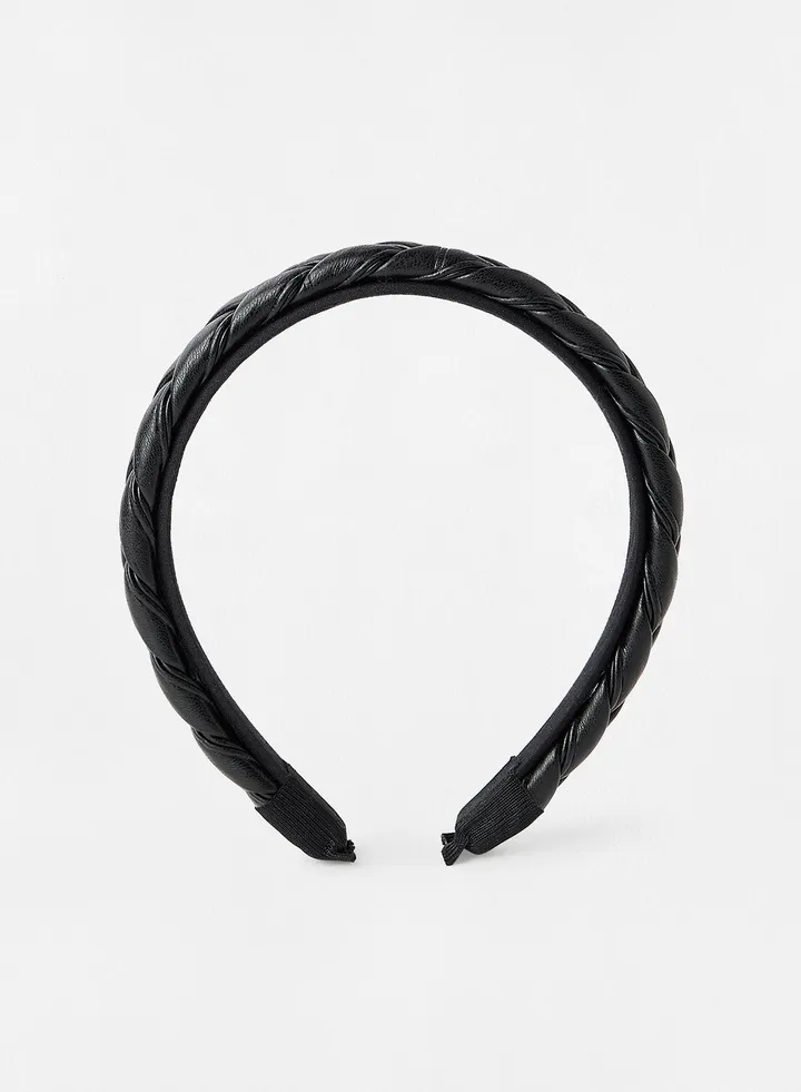 Kids Braided Headband Black