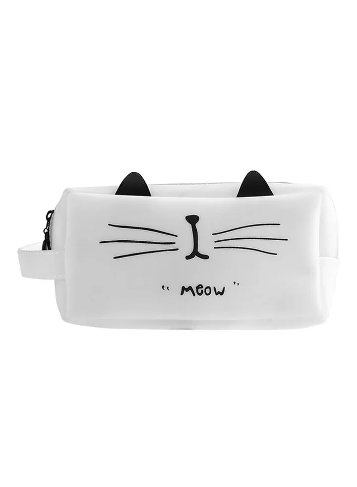 Cartoon Cat Pencil Case Black