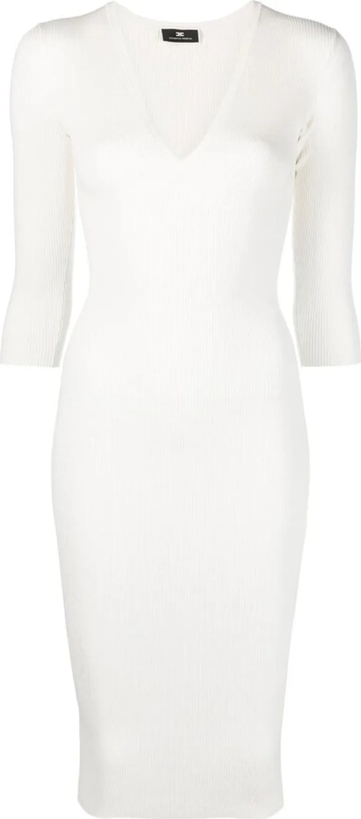 knitted V-neck dress