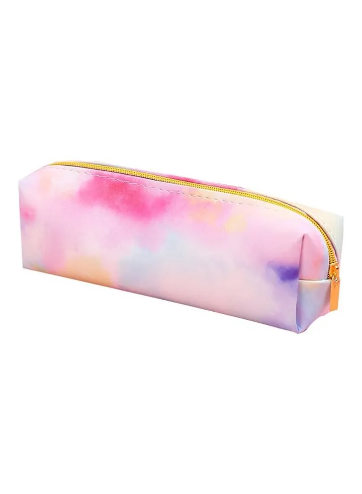 PU Pencil Case Pink/White/Purple